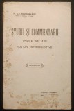 ✝ rara 1926 STUDII si COMENTARII. PROROCII. Preot Ec. I Popescu-Malaesti 88 pagini netaiate Fasc 1 Tabele SINCRONISTICA Brosata. Stare conform pozelor