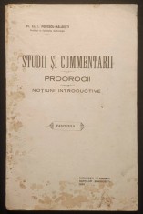 ✝ rara 1926 STUDII si COMENTARII. PROROCII. Preot Ec. I Popescu-Malaesti 88 pagini netaiate Fasc 1 Tabele SINCRONISTICA Brosata. Stare conform pozelor foto