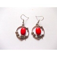 cercei howlite rosu 43317