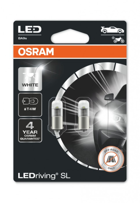 Set Bec LED T4W Osram SL, 2 buc