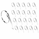 Cumpara ieftin Set 20 bride metalice inox 150 mm, coliere din otel inoxidabil pentru fixarea cablurilor, tevilor si furtunurilor, rezistente la coroziune