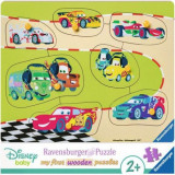 Puzzle din lemn Cars, 7 piese, Ravensburger