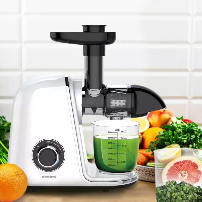 Storcător pentru fructe și legume, orizontal, alb, putere 150 W, Klausberg