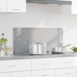 VidaXL Contrablat bucătărie gri deschis 90x40x0.6 cm sticlă securizată