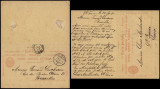 Switzerland 1894 Postal stationery + Reply St-Imier to Brussels Belgium DB.184