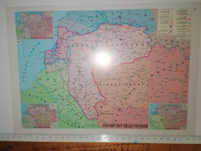 LOT 5 HARTA VECHE PE PLASTIC GROS . PENTRU PROIECTOR foto