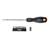 Surubelnita cu cap flexibil si set 12 piese cu biti magnetici NEO