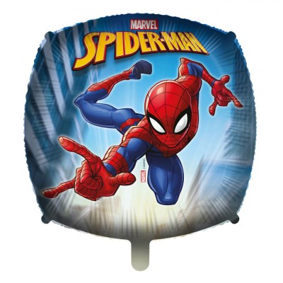 Balon Folie Marvel Spiderman, 43cm, Albastru-Roșu, Set 1 Bucată foto