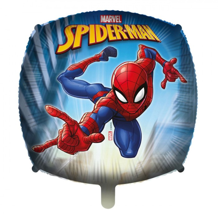 Balon Folie Marvel Spiderman, 43cm, Albastru-Roșu, Set 1 Bucată