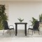 Gossi set mobilier de gradina, 3 piese, negru, textilena si otel