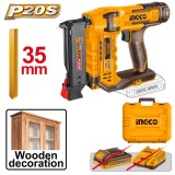 Pistol Cuie Profesional pentru Lemn 20V CBNLI3603, tip pin 10-35 mm, rata tragere 3 cuie/sec, magazie 140 buc, fara acumulator si incarcator