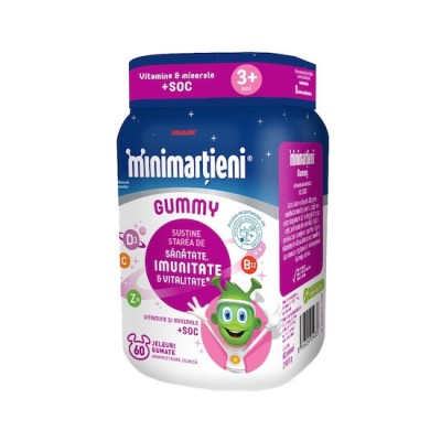 Minimartieni Gummy cu Soc 60 jeleuri Walmark foto