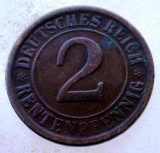 7.747 GERMANIA WEIMAR 2 RENTENPFENNIG 1924 A, Europa, Bronz