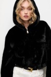 Answear Lab geaca femei, culoarea negru, de tranzitie, oversize
