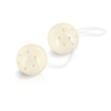 Bile Vaginale Vibratone Duo, Albe, ABS, 3.5cm, Rezistente la Apa, Unisex, Tonifiere Musculatura Pelvina, Rejuvenare Vaginala