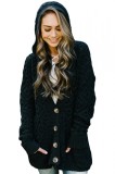 M579-1 Cardigan tricotat cu gluga
