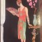ART DECO,FELICITARE NECIRCULATA,,Worth Evening Dress&quot;dupa litho de G.BARBIER