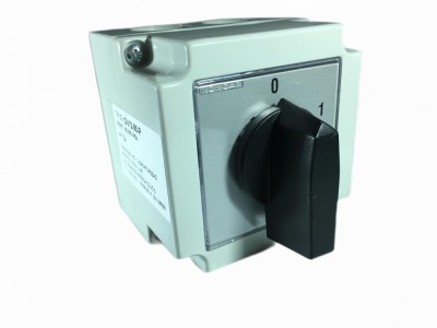 Intrerupator 12A 4kw 0-1 ON-OFF 1pol IP54 cu came industrial aplicat casetat foto