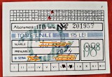 Abonament Intreprinderea de Transport public București ITB Toate liniile 13 iulie - 4 august 1988 nominal 9.6 x 6.8 cm siglă embosată