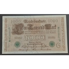 Germania, 1.000 Mark 1910, serie verde.