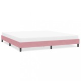VidaXL Cadru de pat fără saltea roz 200x210 cm catifea