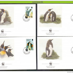 !!! FALKLAND ISLANDS - LOT 4 FDC PINGUINI - 1991