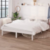 VidaXL Cadru de pat King Size, alb, 150x200 cm, lemn masiv de pin 810153