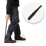 &Icirc;ncălțător Pantofi, Lemn, Culoare Maro, Lungime 54cm, Curea Suspendare Piele Artificială