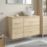 Cumpara ieftin Set dulap baie 2 buc. Stejar Sonoma 79,5 x 41 x 80 cm