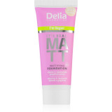 Delia Cosmetics It&#039;s Real Matt machiaj cu efect matifiant culoare 101 porcelain 30 ml