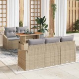 VidaXL Set de masă pentru grădină cu pernă Bej, Gri 100 x 55 x 73 cm