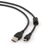 Cablu de date mini usb, 150cm, filtru, negru