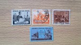 Lot 4 Timbre Romania Perioda RPR Congresul Sindicatelor Luptele Grivita 1933 Stampilate - RO1, Stampilat