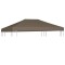 Acoperiș pentru pavilion, 310 g/m&sup2;, gri taupe, 3 x 4 m