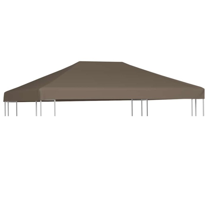 Acoperiș pentru pavilion, 310 g/m&sup2;, gri taupe, 3 x 4 m