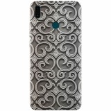 Husa silicon pentru Huawei Y9 2019, Baroque Silver Pattern