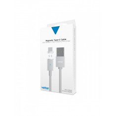 Cablu Date si Incarcare Magnetic Vetter USB to Type-C, Silver