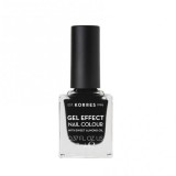 Lac de Unghii KORRES Gel Effect 100 Negru 11ml: Ulei Migdale, Aminoacizi, Pro Vitamina B5, Rezistenta Maxima, Stralucire Gel