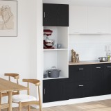 vidaXL Dulap pentru Microunde din Stejar Negru 60x57x207 cm, Lemn Ingineresc