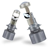 Set 2 Becuri auto LED H7, canbus, cu Lupa, 220W, 12V, 30000 Lm, 5700K, Universal, Oem