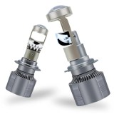 Set 2 Becuri auto LED H7, canbus, cu Lupa, 220W, 12V, 30000 Lm, 5700K
