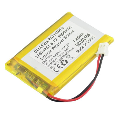 Acumulator 3.7V, 2000mAh, Li-Po, CELLEVIA BATTERIES, LP674261, T113420 foto