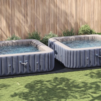 vidaXL Pătură pentru bazin Negru 820 x 420 cm Material textil nețesut foto