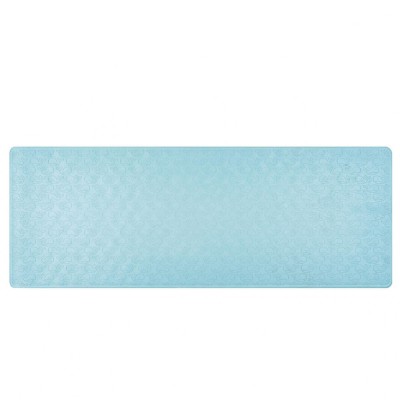 Covoras de baie antialunecare cu ventuze, din cauciuc natural, antibacterian, dreptunghiular, 97 x 36 cm, albastru, MyHappyBath Mat XL, Reer 76033 Chi foto