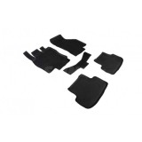 Covorase Auto Cauciuc Premium Stil Tavita VW Golf 7 (2012-2019) Seintex, Negre, Fara Miros, Bordura 3cm