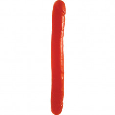 Dildo Dublu, Rosu din Silicon, 30cm x 3,8 - 4 cm