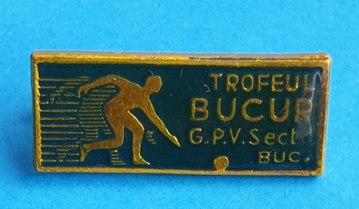 Insigna sport Popice - Bowling TROFEUL BUCUR - Sector 1 Bucuresti foto