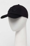 EA7 Emporio Armani șapcă de baseball din bumbac culoarea negru, cu imprimeu