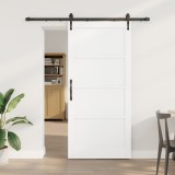Ușa Glisantă vidaXL cu Set de Hardware Alb 93x202 cm Lemn Masiv Pin, Ușa Interioară vidaXL &ldquo;ORKDAL&rdquo; Alb 93x202x4 cm Lemn Masiv Pin