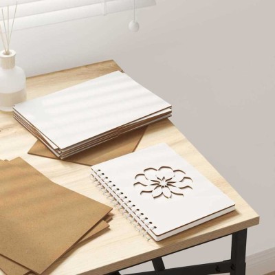 vidaXL Panouri Decorative 12 pcs Alb 21 x 30 x 0.3 cm Lemn compozit foto